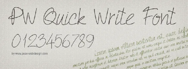 PW Quick Write font