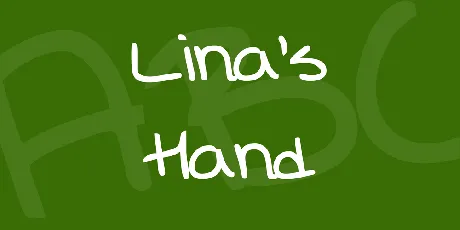 Lina's Hand font