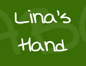 Lina's Hand font