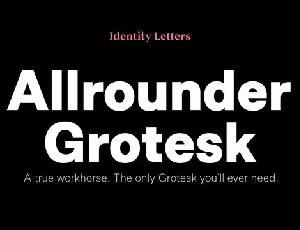 Allrounder Grotesk Family font