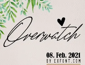 Overwatch Signature font