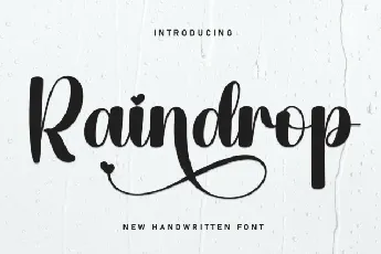 Raindrop Script font