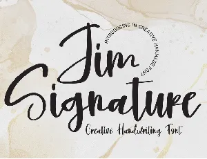 Jim Signature font