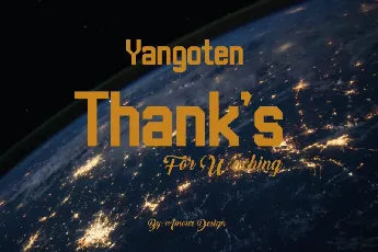 Yangoten font