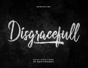 Disgracefull Brush font