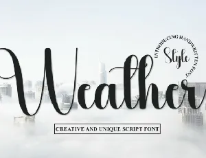 Weather Script font