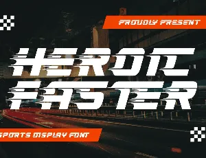 Heroic Faster Demo font