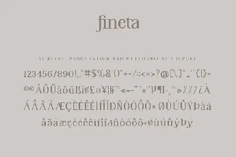 Fineta font