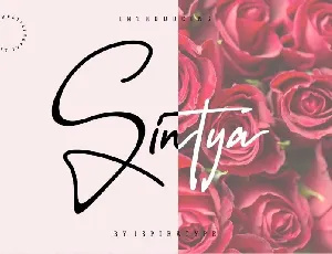 Sintya Signature font