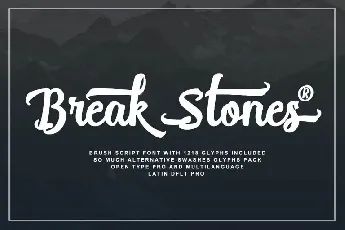 Break Stones Script Brush font