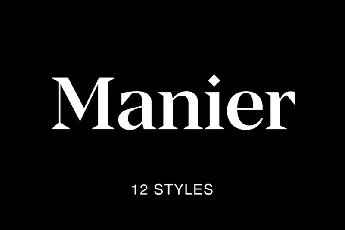 Manier Family font