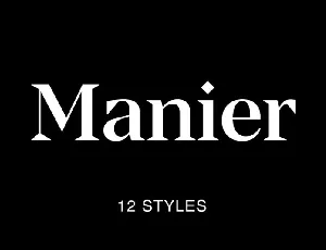 Manier Family font