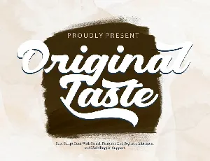 Original Taste font