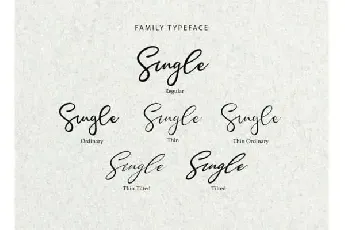 Single Handwritten font