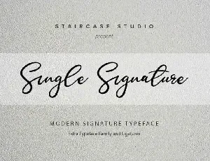 Single Handwritten font