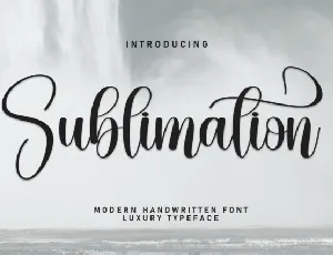 Sublimation Calligraphy font