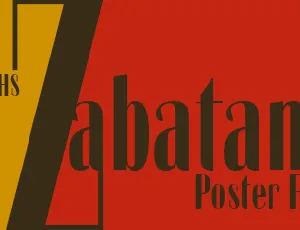 Zabatana Poster font