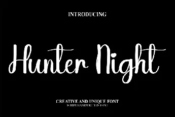 Hunter Night font