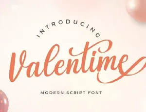 Valentime Script font