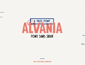 Alvania Typeface font