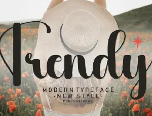 Trendy Script font