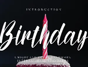 Happy Birthday Calligraphy Script font