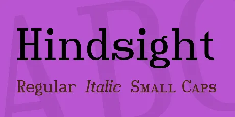 Hindsight font