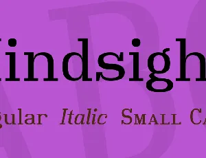 Hindsight font