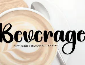 Beverage Script Typeface font