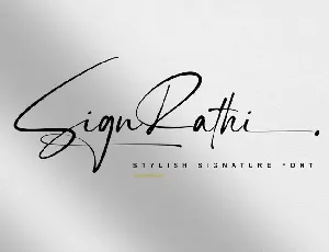 Sign Rathi font