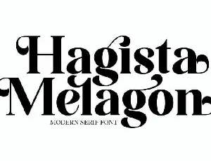 Hagista Melagon font