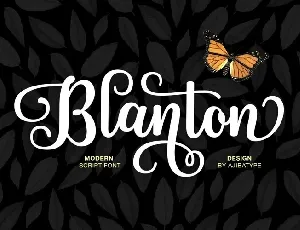 Blanton font