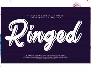 Ringed Script font