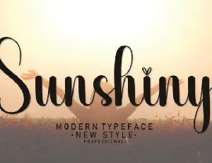 Sunshiny Script font