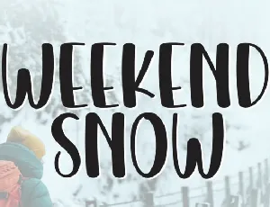 Weekend Snow Display font