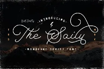 The Saily Monoline Script font