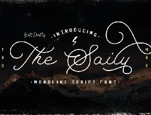 The Saily Monoline Script font