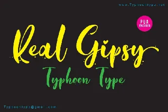 Real Gipsy Script font