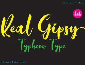 Real Gipsy Script font