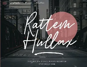 Rattem Hullax Signature font