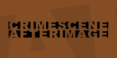 Crimescene Afterimage font