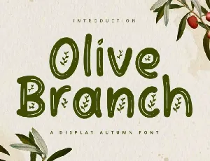 Olive Branch Display font