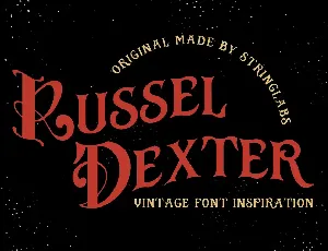 Russel dexter font