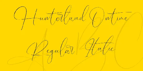 Hunterland Ontime font