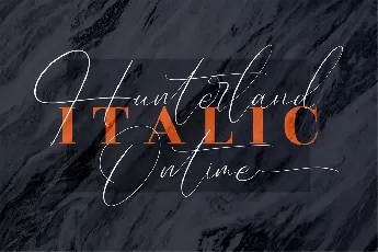 Hunterland Ontime font