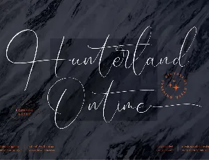 Hunterland Ontime font