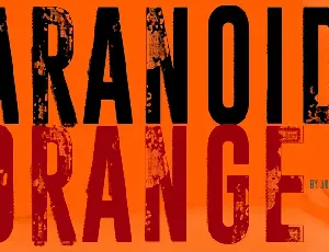 Paranoid Orange font