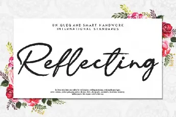 Reflecting Handwritten font