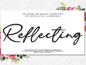 Reflecting Handwritten font