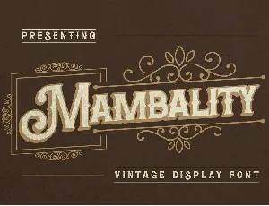 Mambality font